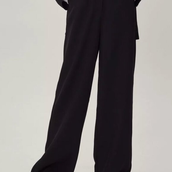 NASTY GAL Pleated Wide Leg Suit Trousers - SIZE 12 - Picture 2 of 4